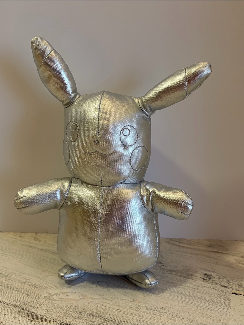 Pokémon 25th Anniversary Silver Pikachu Plush